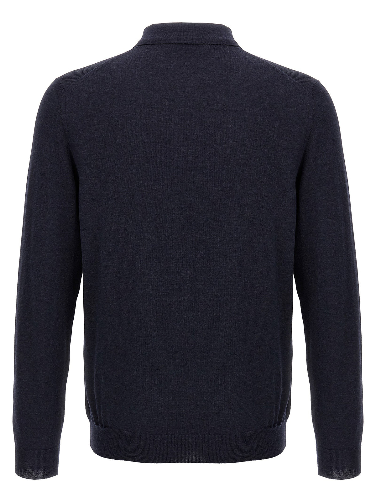 Zanone Virgin Wool Polo Shirt Blue, view 2