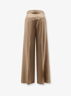 Max Mara Women's Virgin Wool Quorum Trousers Beige, view 2