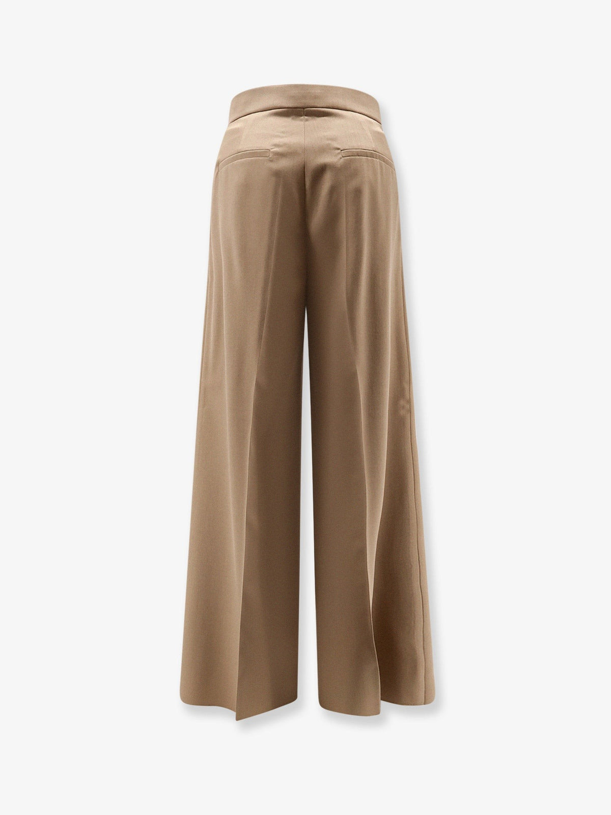 Max Mara Women's Virgin Wool Quorum Trousers Beige, view 2