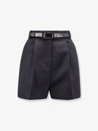 Elisabetta Franchi Women's Belted Wool Shorts Black