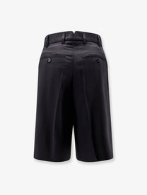 Ami Paris Men's Virgin Wool Shorts Black