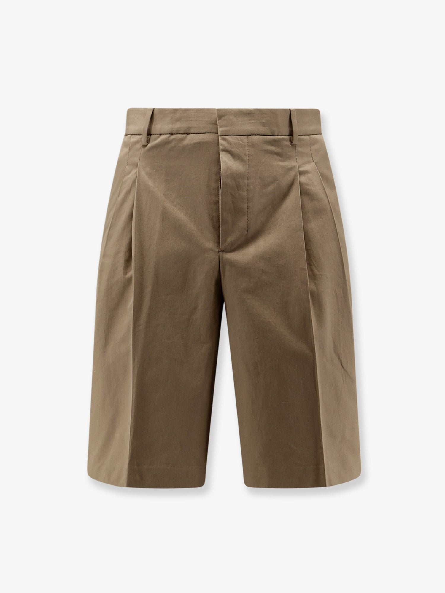 Ami Paris Men's Virgin Wool Shorts Beige