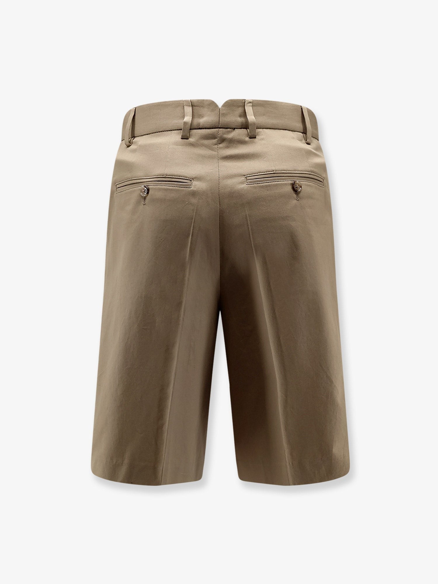 Ami Paris Men's Virgin Wool Shorts Beige