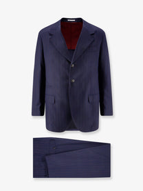 Brunello Cucinelli Men's Virgin Wool Suit Blue