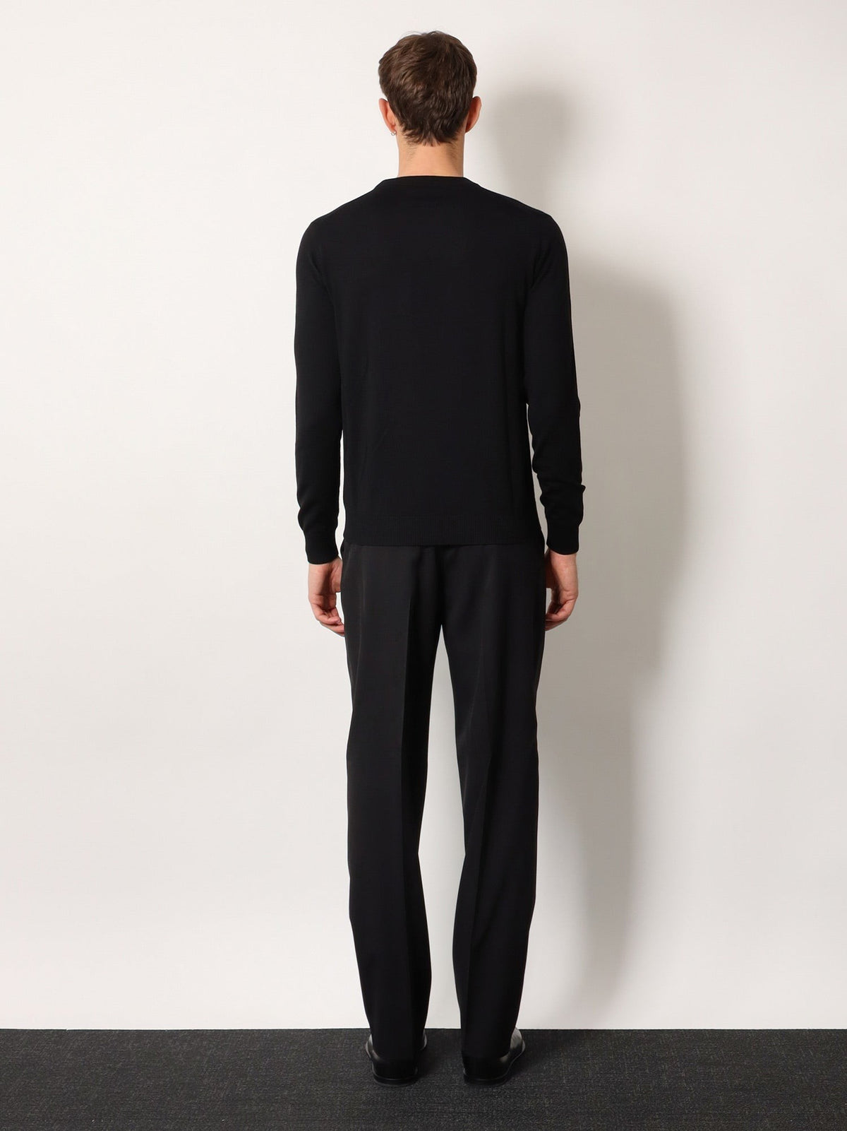 Fendi Men's Virgin Wool Sweater Black, view 3