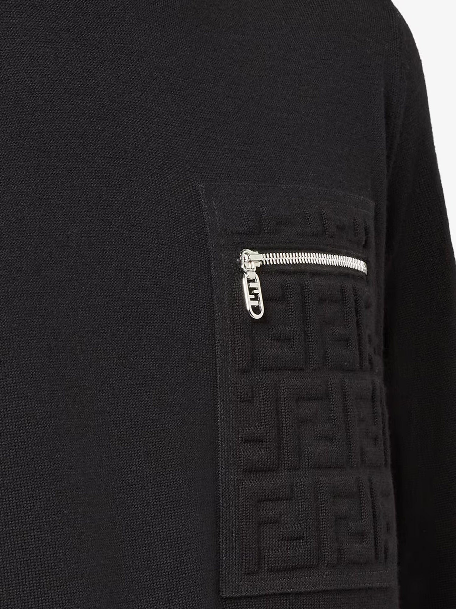 Fendi Men's Virgin Wool Sweater Black