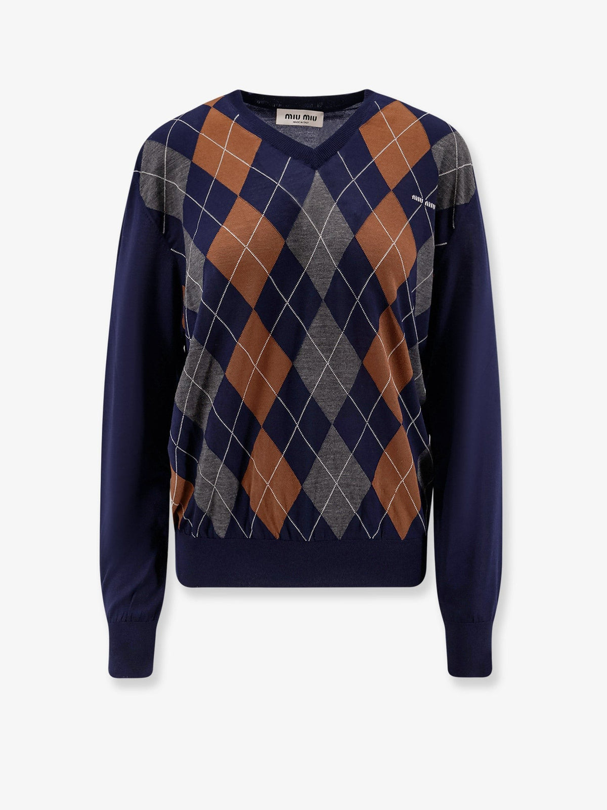 Miu Miu Women's Virgin Wool Sweater Blue