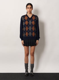 Miu Miu Women's Virgin Wool Sweater Blue, view 3