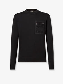 Fendi Men's Virgin Wool Sweater Black