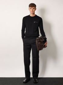 Fendi Men's Virgin Wool Sweater Black