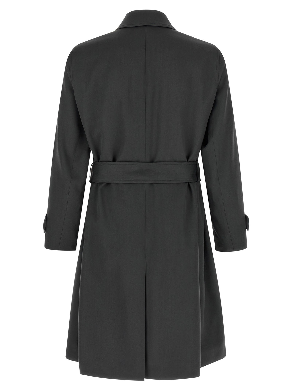 Lardini Virgin Wool Trench Coat Grey, view 2