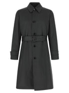 Lardini Virgin Wool Trench Coat Grey