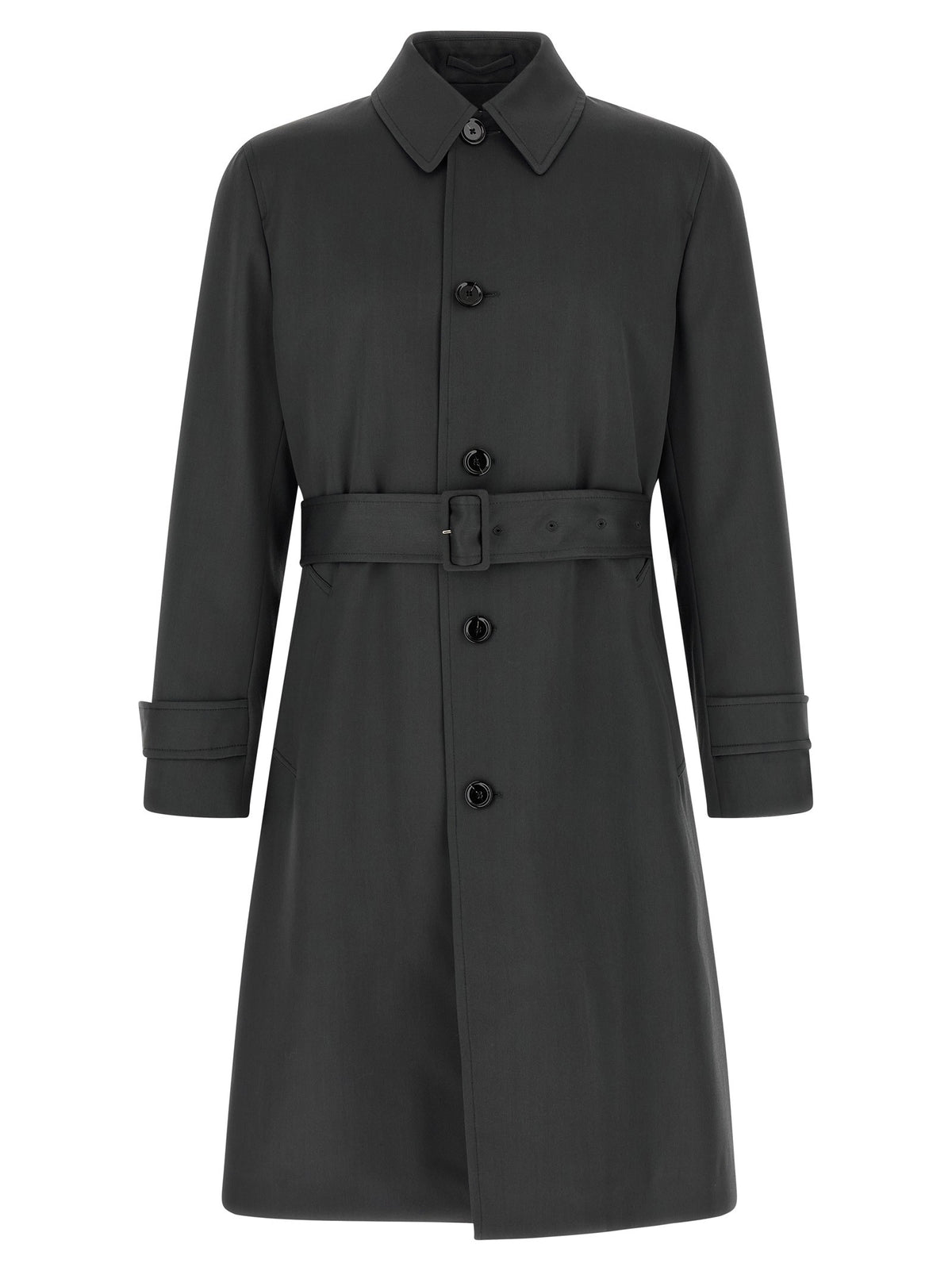Lardini Virgin Wool Trench Coat Grey