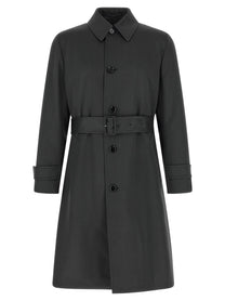 Lardini Virgin Wool Trench Coat Grey