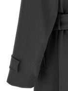 Lardini Virgin Wool Trench Coat Grey, view 4