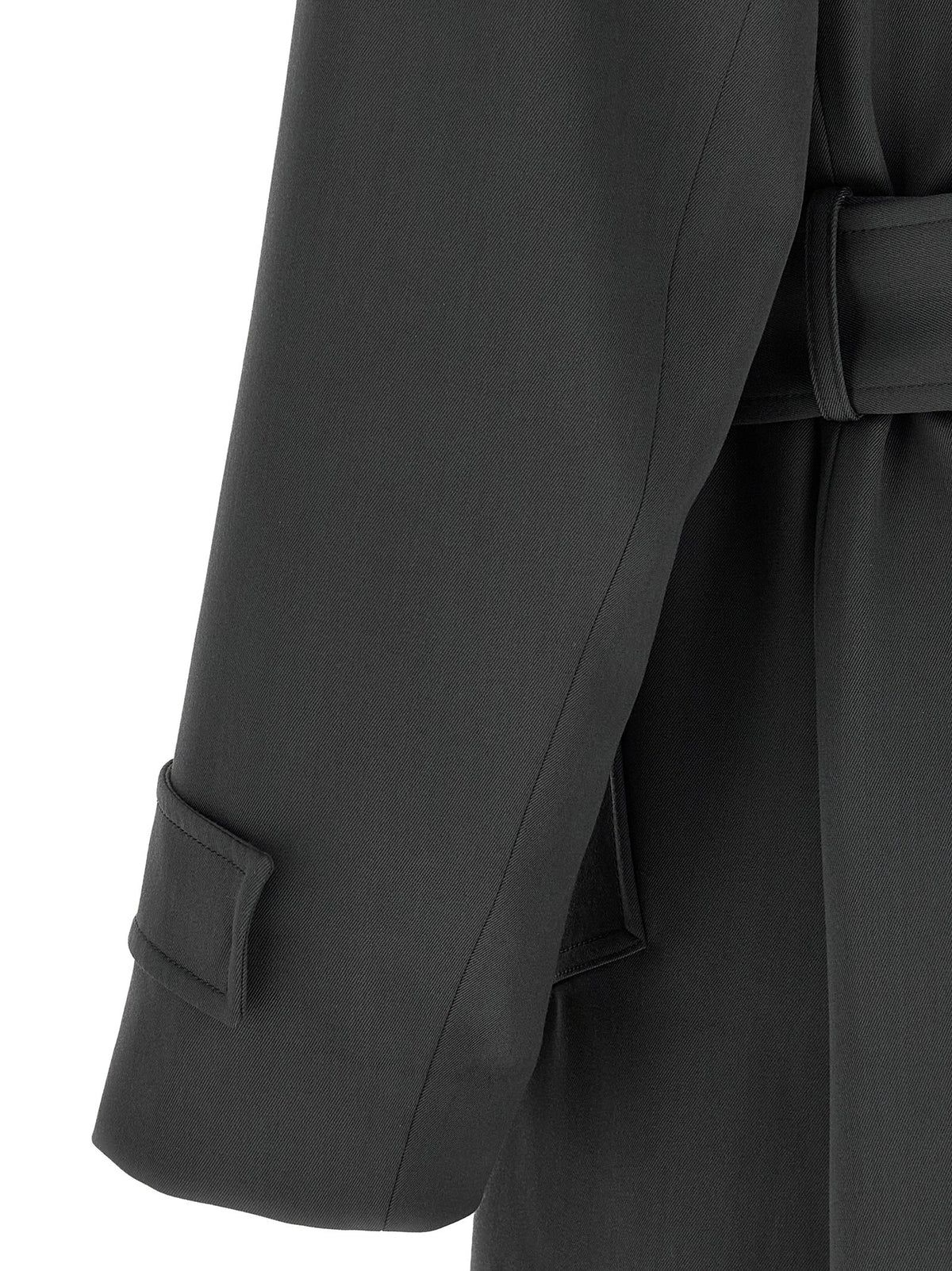 Lardini Virgin Wool Trench Coat Grey