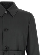 Lardini Virgin Wool Trench Coat Grey, view 3