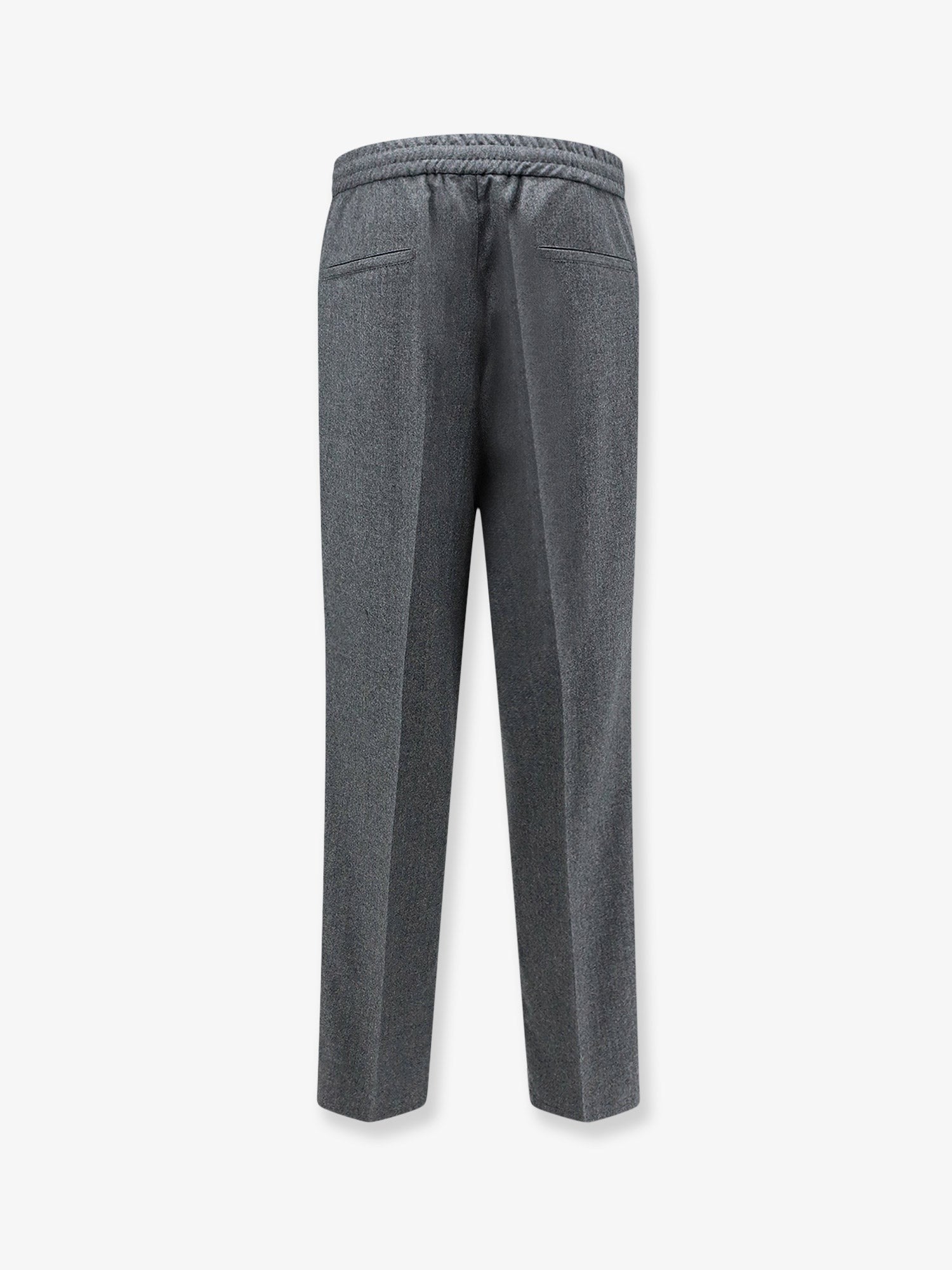 Brunello Cucinelli Men's Virgin Wool Trousers Grey