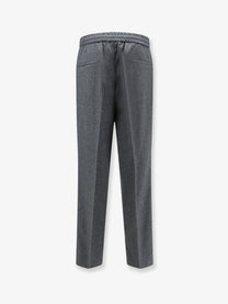 Brunello Cucinelli Men's Virgin Wool Trousers Grey