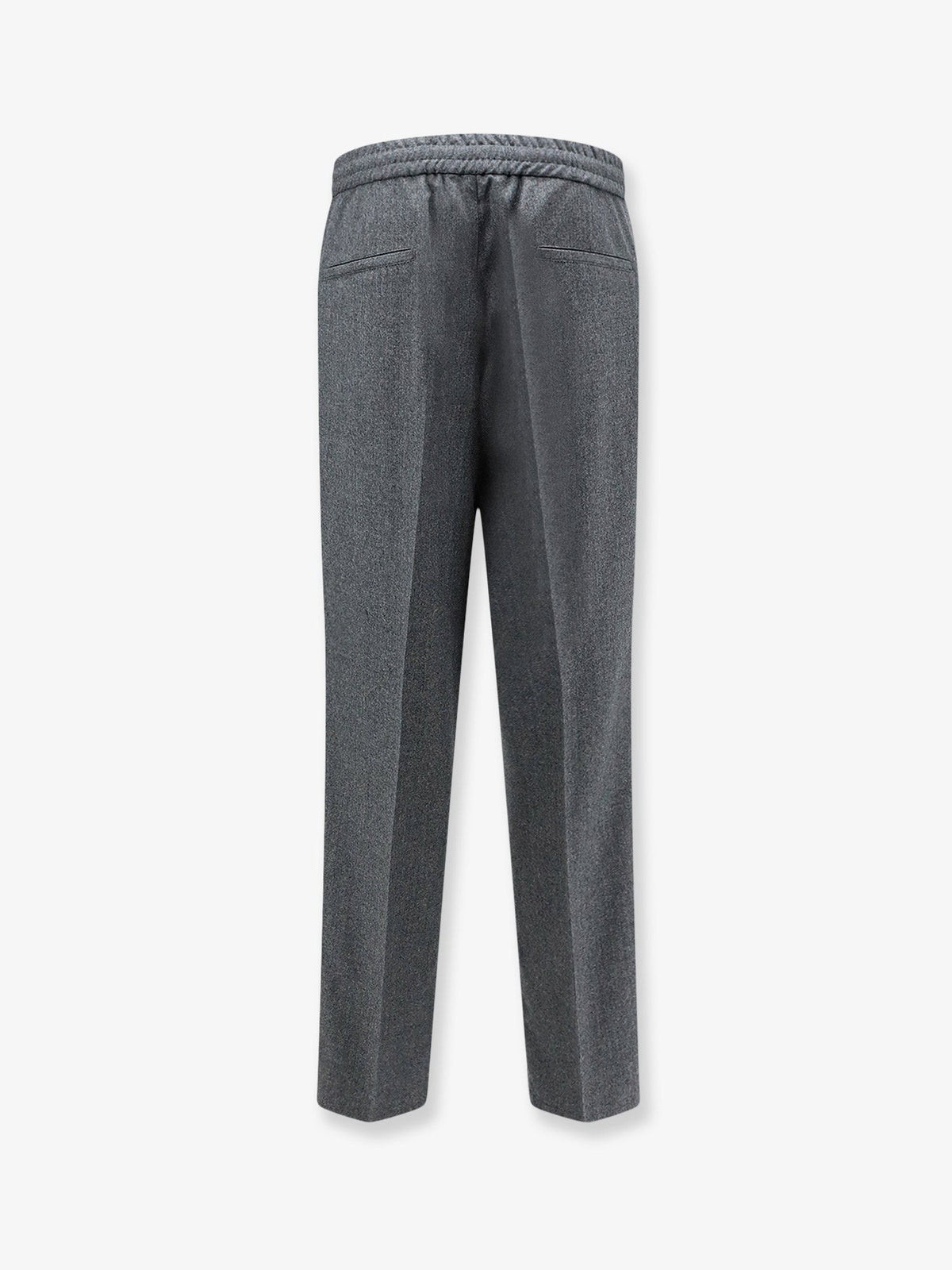 Brunello Cucinelli Men's Virgin Wool Trousers Grey, view 2