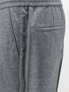 Brunello Cucinelli Men's Virgin Wool Trousers Grey, view 3