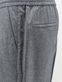 Brunello Cucinelli Men's Virgin Wool Trousers Grey