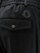 Moncler Men's Virgin Wool Trousers Black, view 3