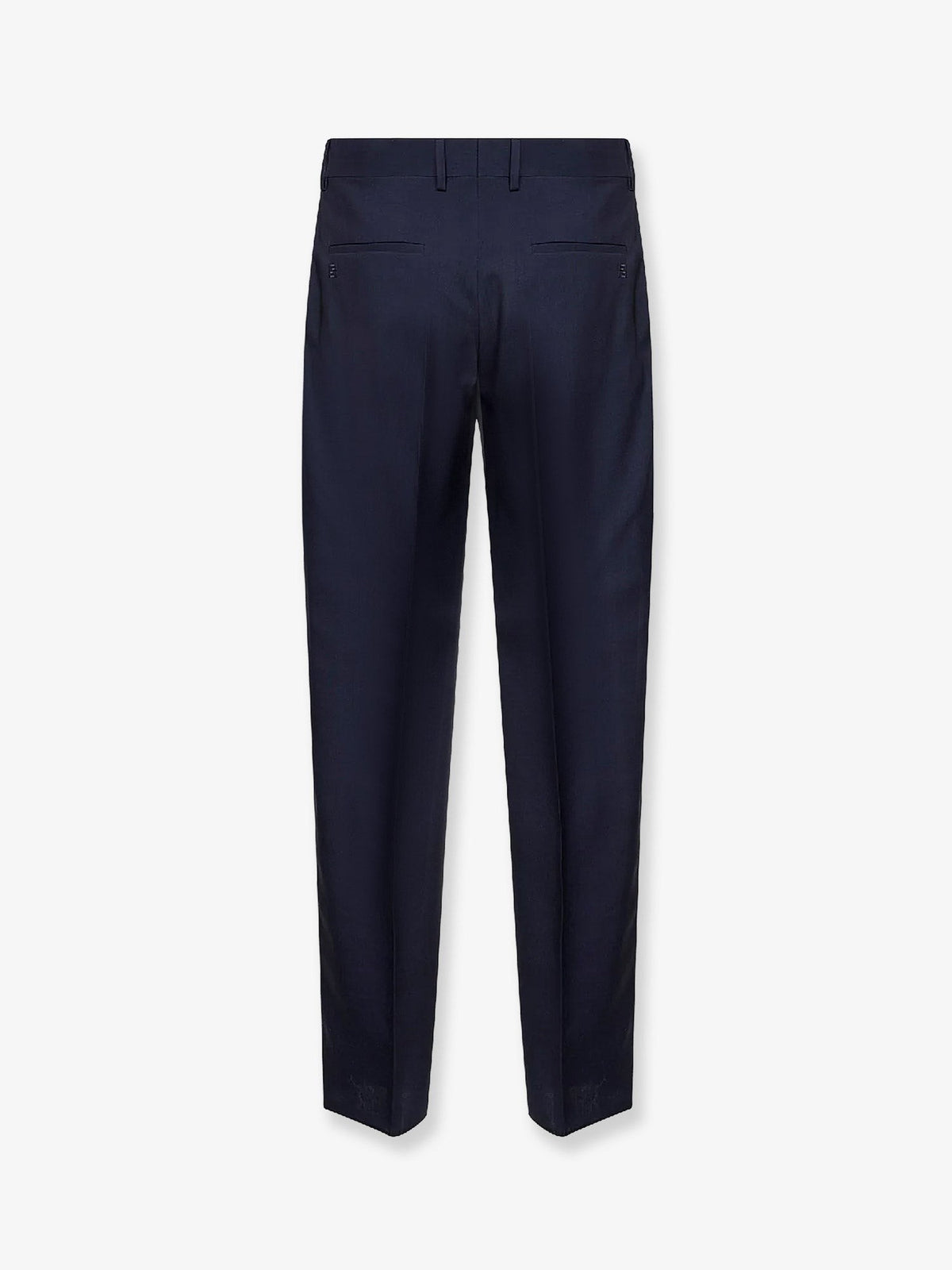 Fendi Men's Virgin Wool Trousers Blue