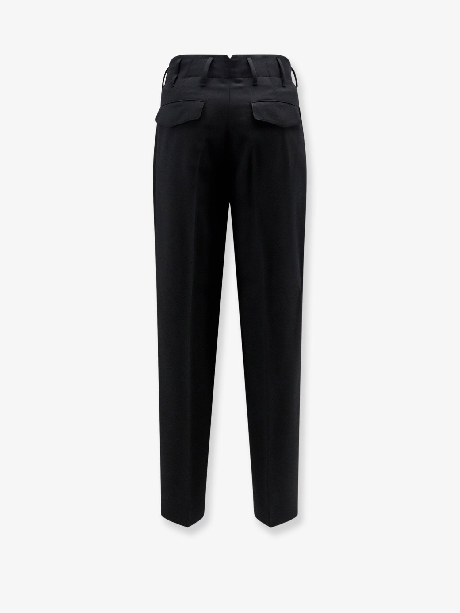 Ami Paris Men's Virgin Wool Trousers Black