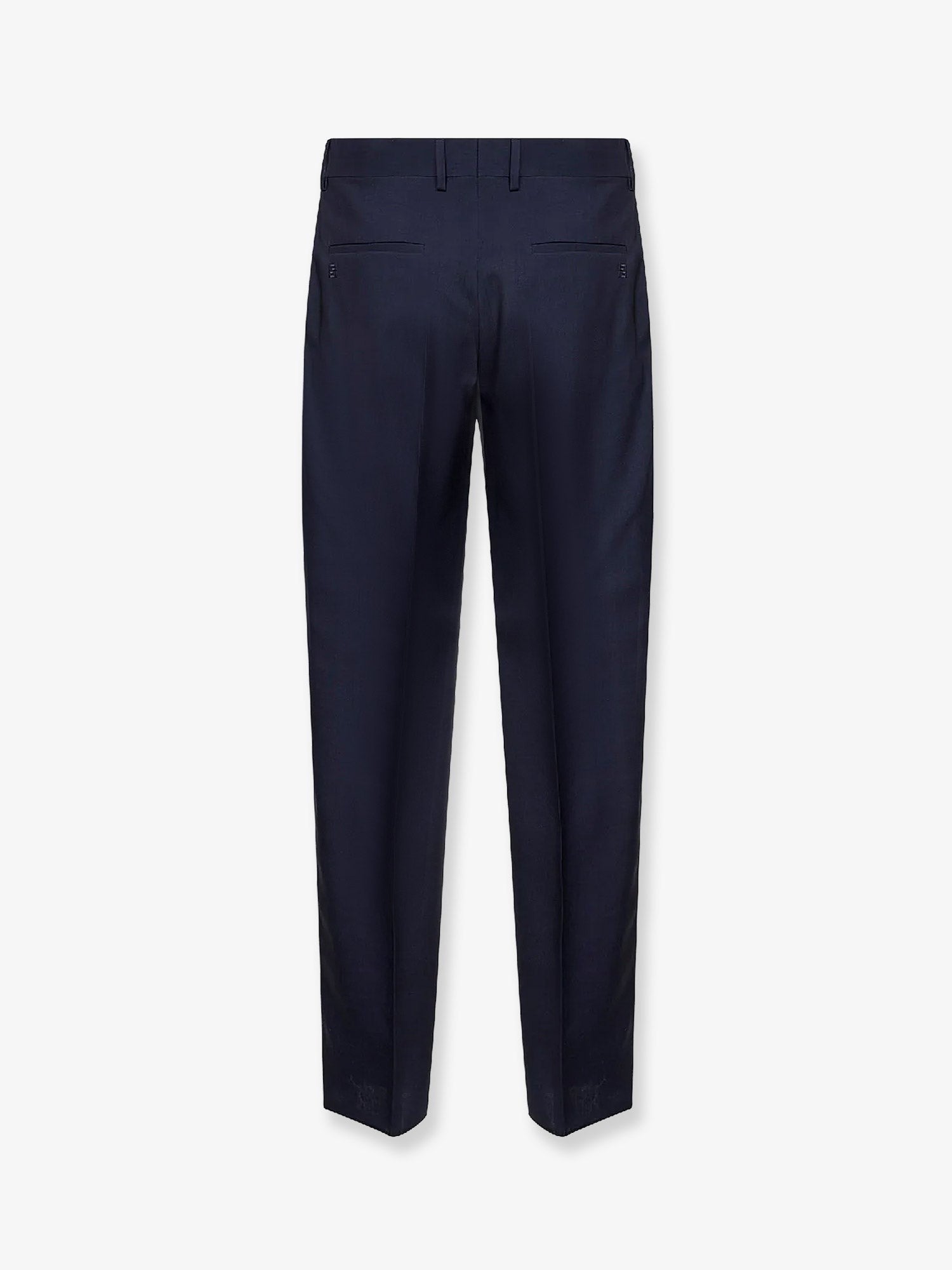 Fendi Men's Virgin Wool Trousers Blue