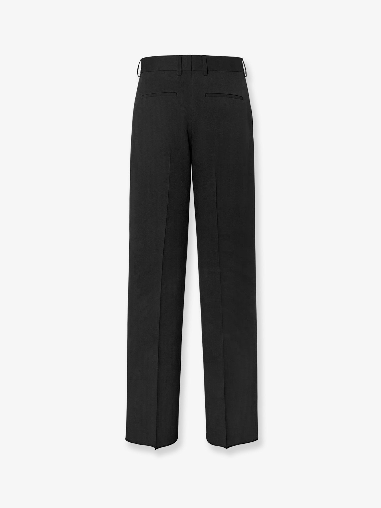 Fendi Men's Virgin Wool Trousers Black
