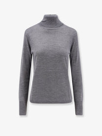ASPESI Women's Virgin Wool Turtlenck Sweater Grey ASPESI