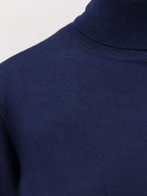 ASPESI Women's Virgin Wool Turtleneck Sweater Blue ASPESI