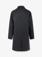 ASPESI Men's Virtuoso Double Wool Coat Grey, view 2