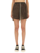 Rick Owens Women's Viscose and Cupro Shorts Brown