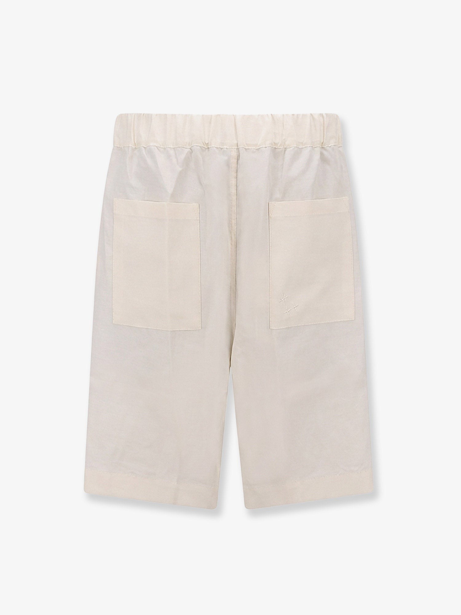 Laneus Men's Viscose and Linen Bermuda Shorts White