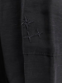 Laneus Men's Viscose and Linen Bermuda Shorts Black