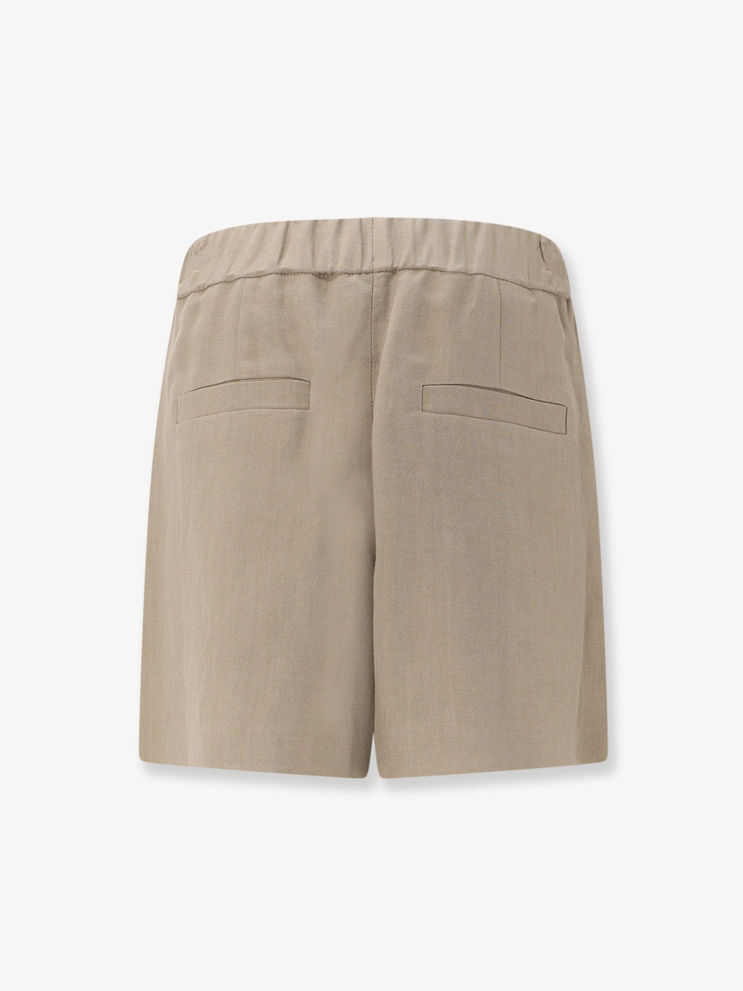 Brunello Cucinelli Women's Viscose and Linen Blend Bermuda Shorts Brown