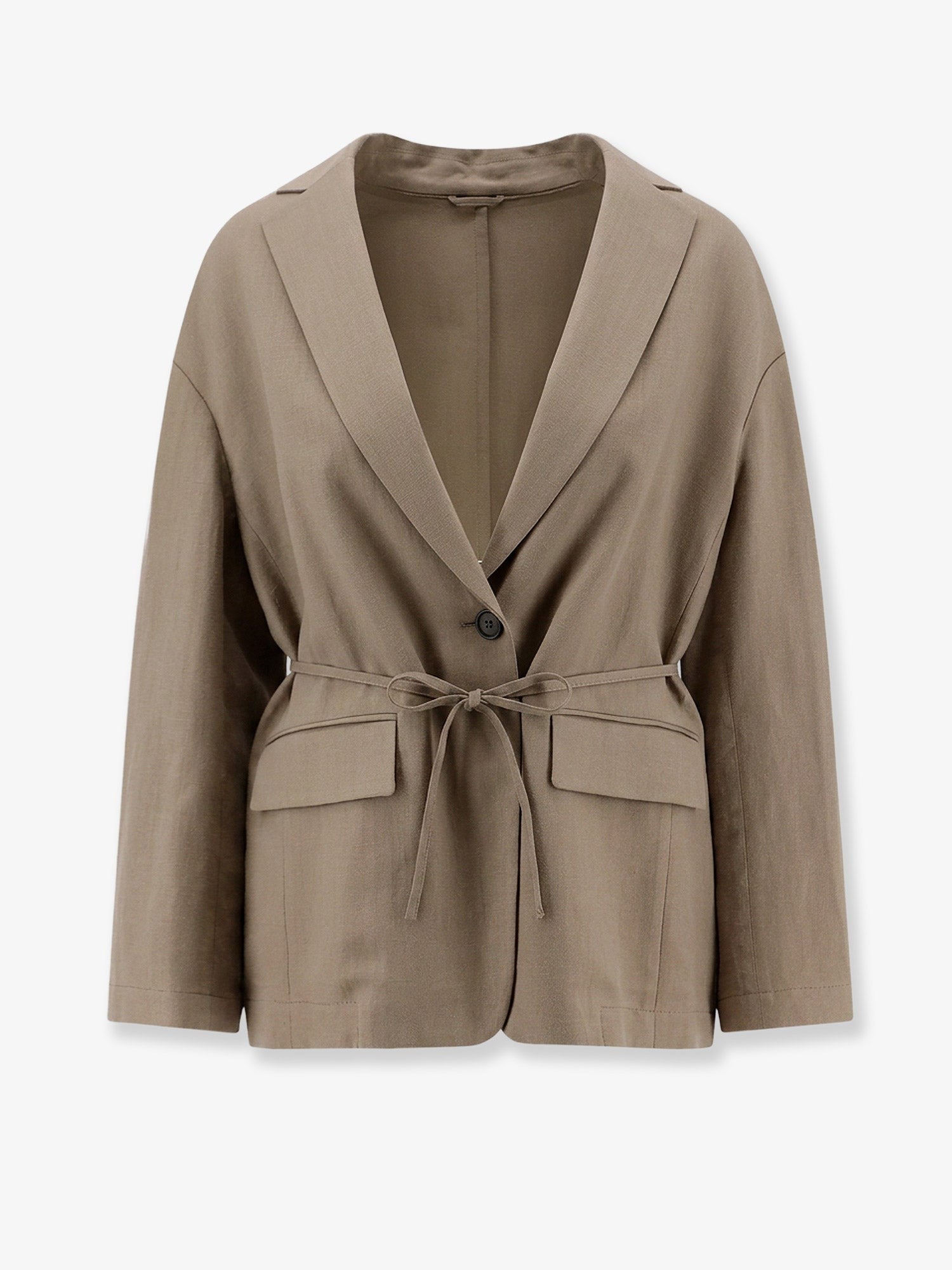 Brunello Cucinelli Women's Viscose and Linen Blend Blazer Brown
