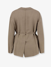 Brunello Cucinelli Women's Viscose and Linen Blend Blazer Brown