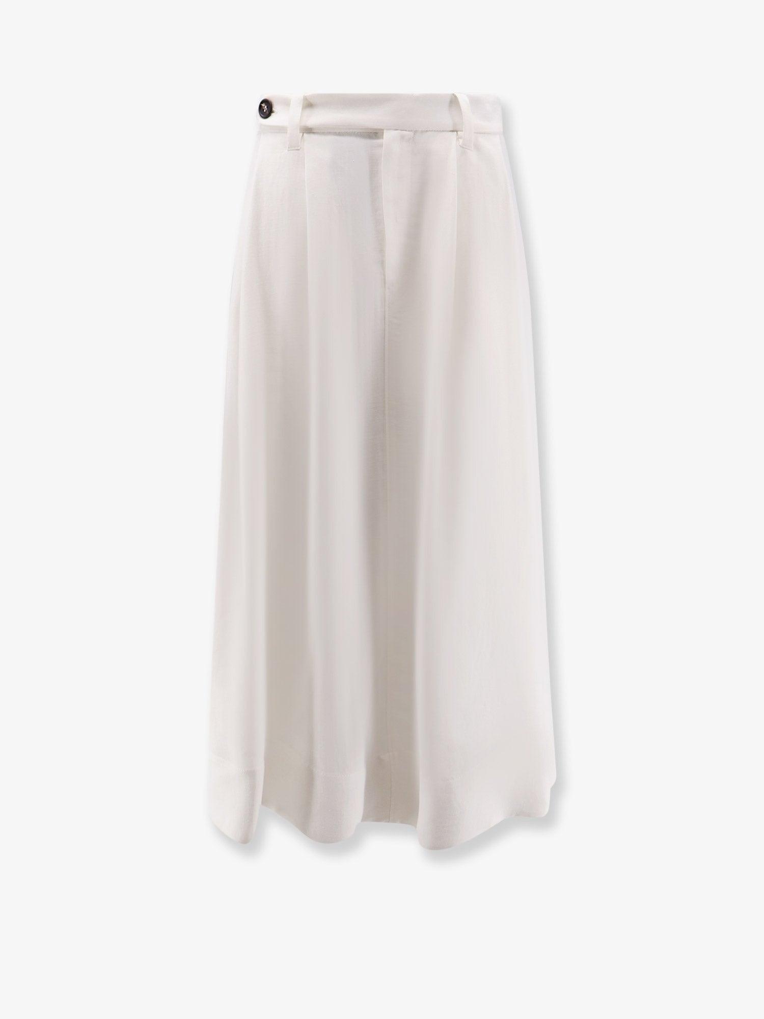 Brunello Cucinelli Women's Viscose and Linen Skirt White