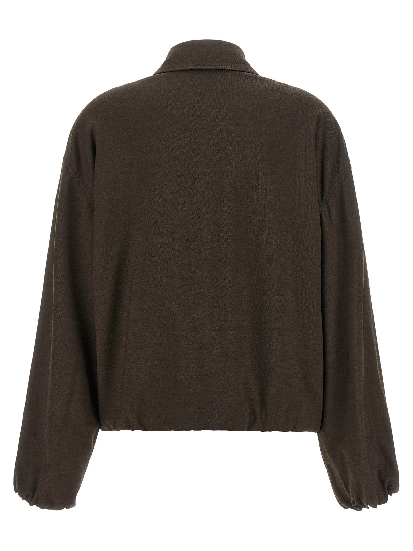 Loewe Viscose and Wool Jacket Brown