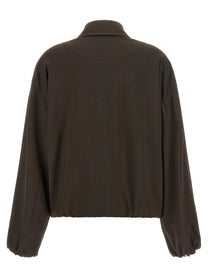 Loewe Viscose and Wool Jacket Brown