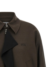 Loewe Viscose and Wool Jacket Brown