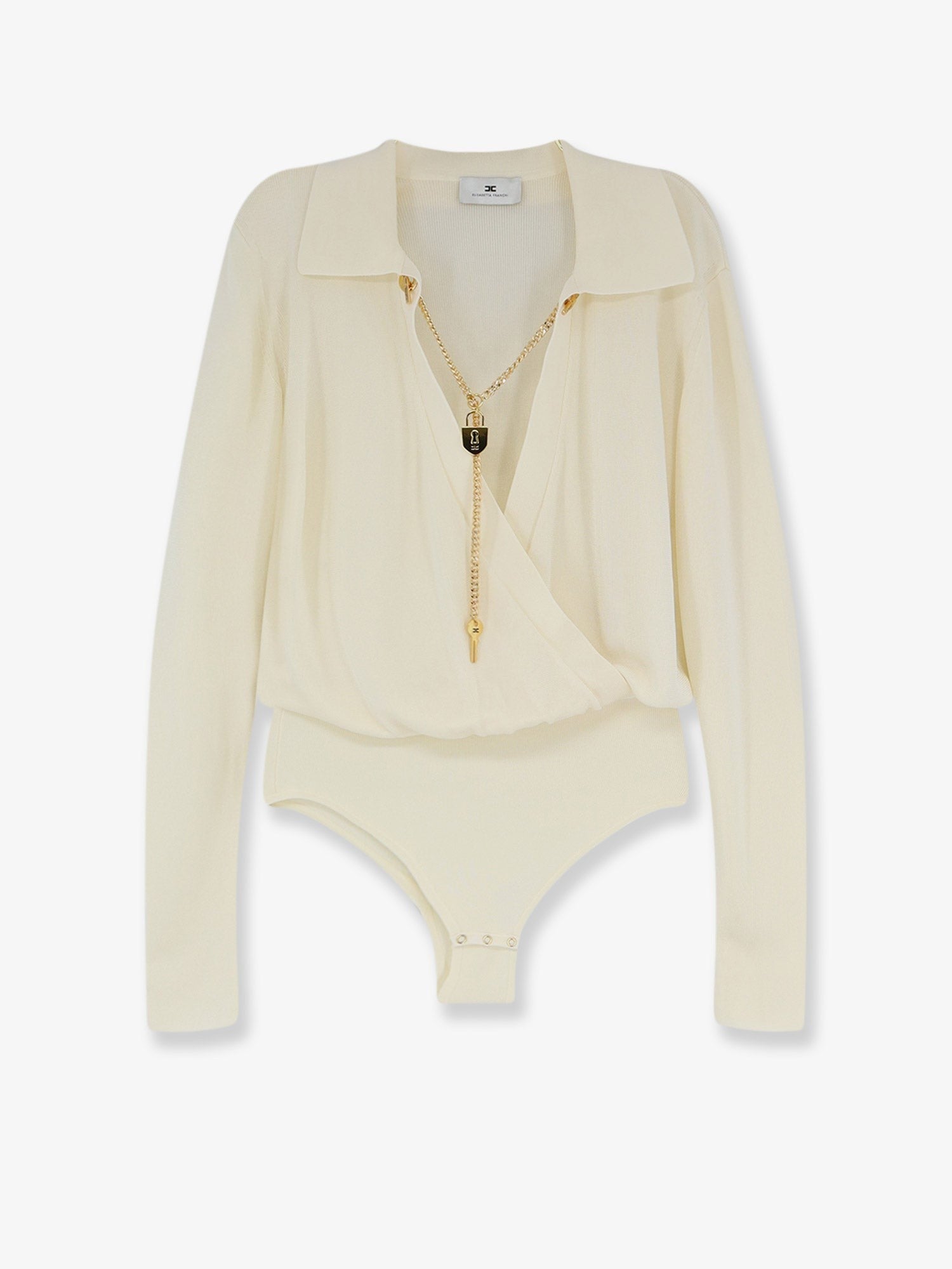 Elisabetta Franchi Women's Viscose Blend Bodysuit White