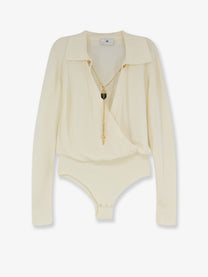 Elisabetta Franchi Women's Viscose Blend Bodysuit White