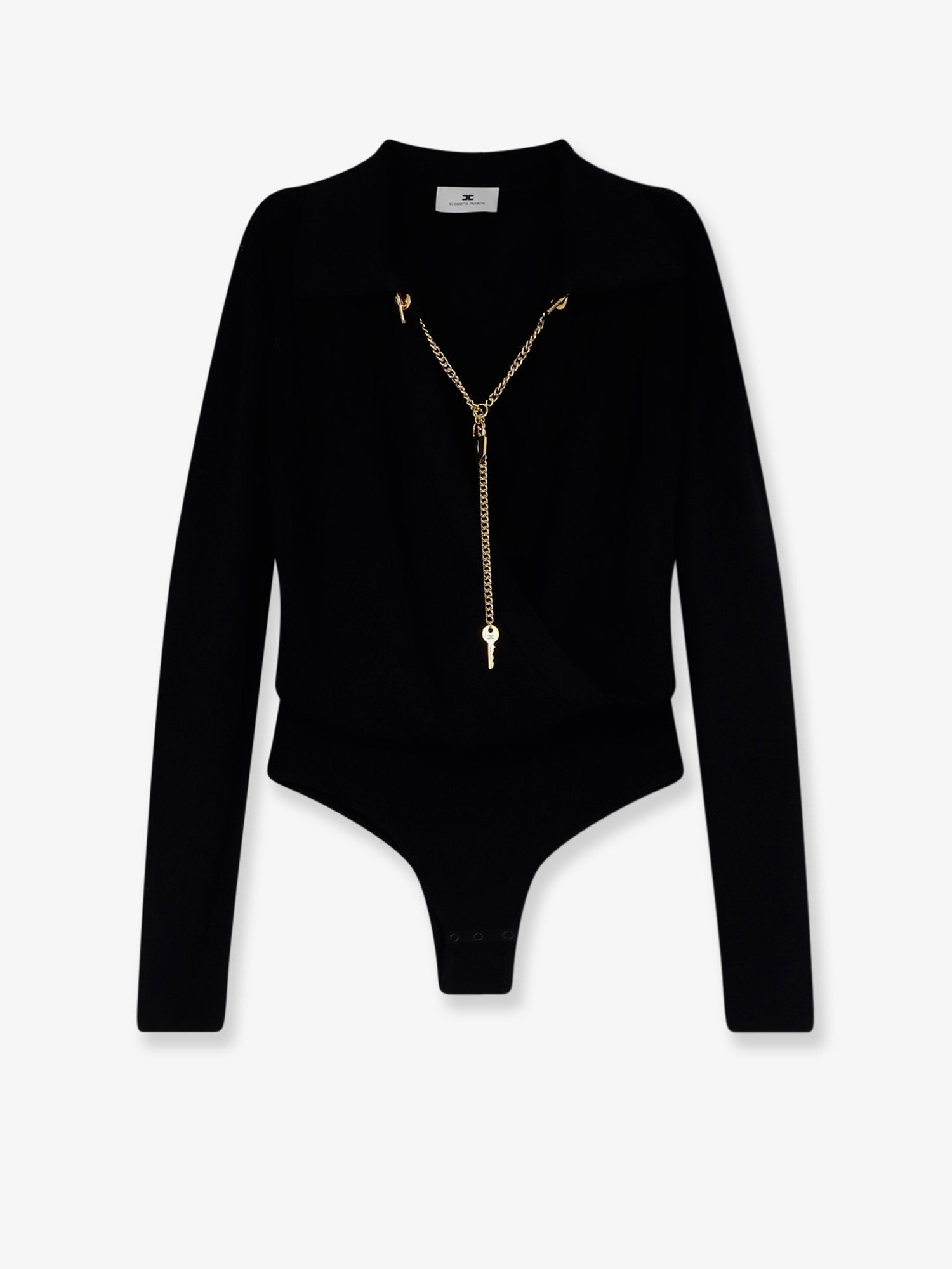 Elisabetta Franchi Women's Viscose Blend Bodysuit Black
