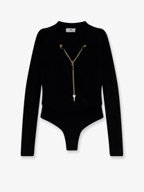 Elisabetta Franchi Women's Viscose Blend Bodysuit Black