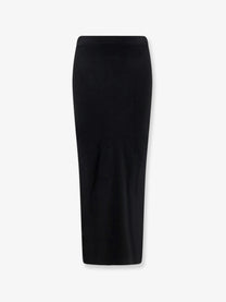 Hevò Women's Viscose Blend Long Skirt Black