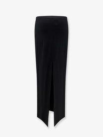 Hevò Women's Viscose Blend Long Skirt Black